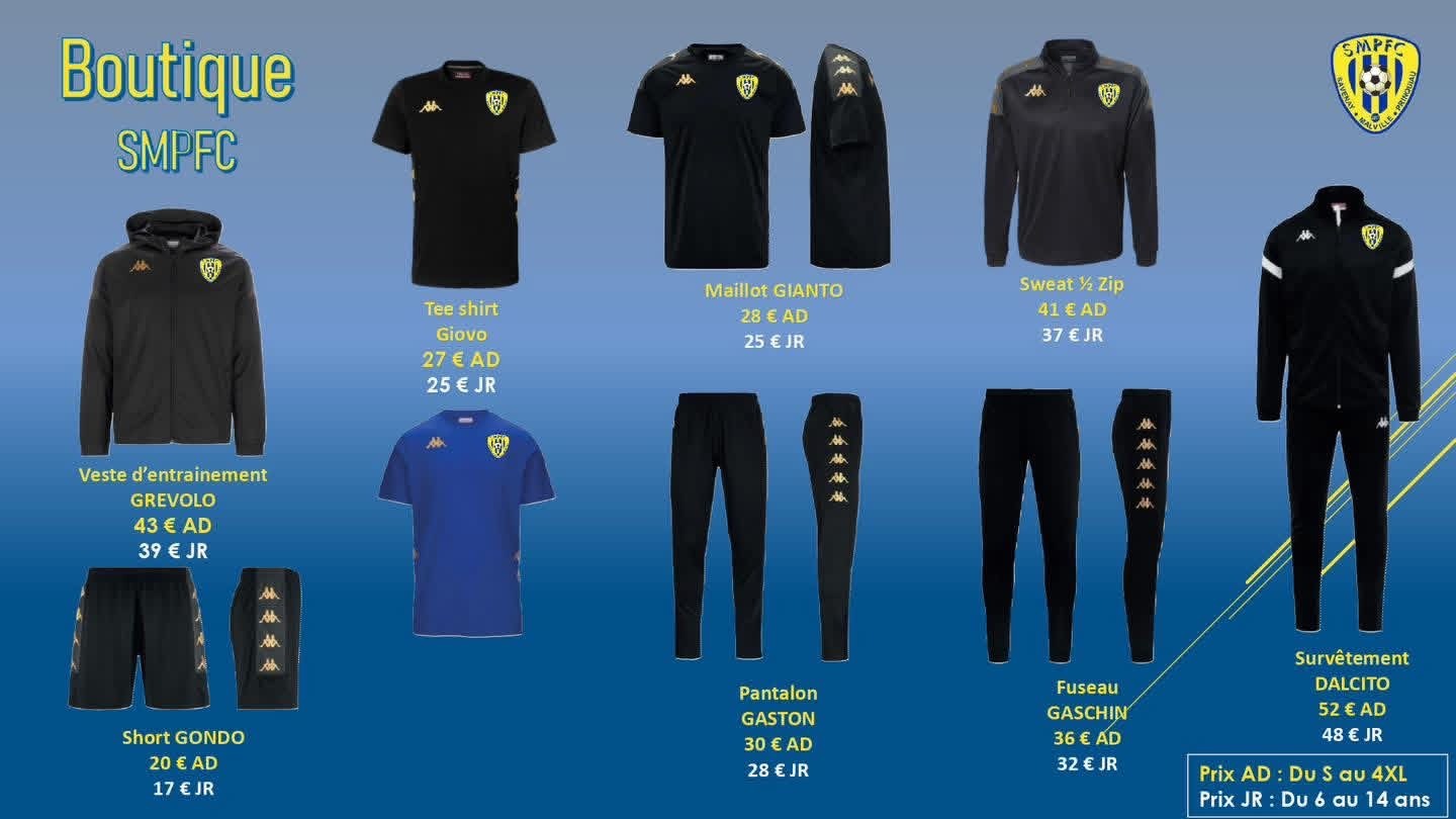 Dernière commande Boutique SMPFC 2025/2026 🟡🔵
